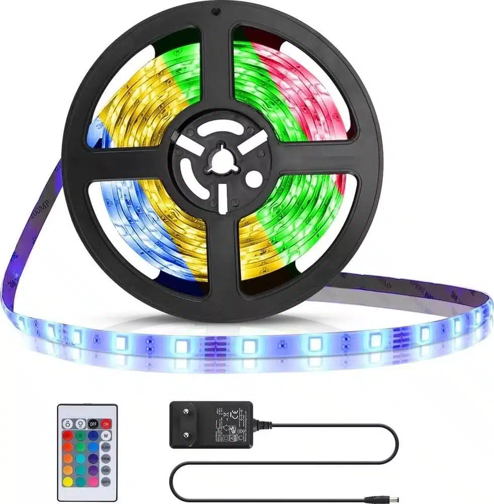 LED-Streifen-RGB-5m-12V-24W-30-LEDs-PM-Komplettset