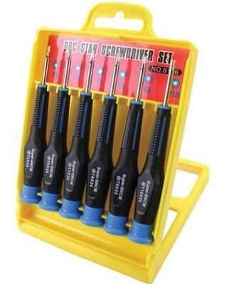 6 pcs precision TORX screwdriver set