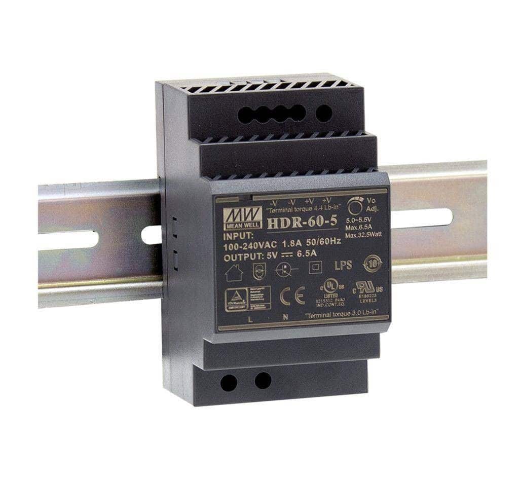 DIN RAIL voeding 60W - 12v - Meanwell 1