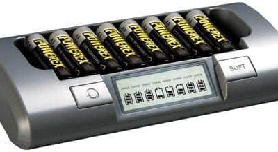 Chargeur de batterie professionnel avec 8 stations de charge indépendantes
