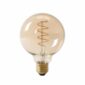 Calex LED full glass Flex Filament Globe lamp 220-240V 4W 200lm E27 G125, Gold 2100K Dimmable