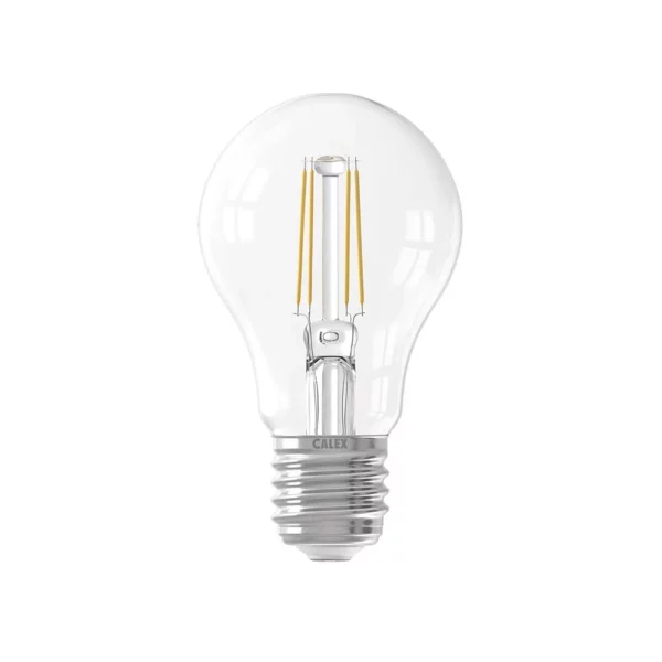 Calex LED full glass Filament Standard lamp 220-240V 4W 400lm E27 A60, Clear 2700K with sensor