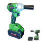 Cordless drill with lithium battery and extra battery.