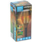 Grundig solar garden lamp packaging with flame effect.
