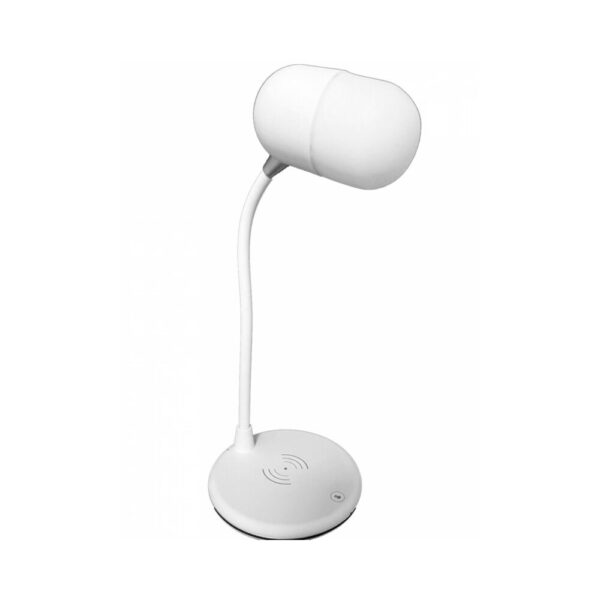 White desk lamp with flexible neck and touch control.