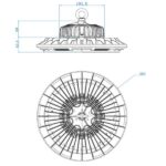 240W LED UFO high bay lamp PRO daglicht – Image 3