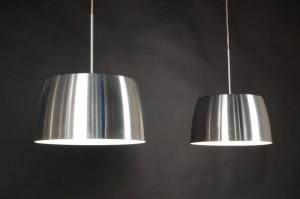 Design 2-lichts led hanglamp aluminium