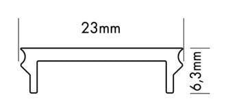 Aluminium profiel met cover Laag model - breed