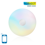 Smart LED ceiling light | Wifi dimmable | 18w Round Ø340mm | RGB+ 3000K - 6500K