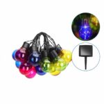 Guirlande lumineuse solaire - Guirlande de lumières LED - 20 ampoules LED de couleur - Multi couleur - 5,8 mètres - IP44