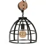 Industriële houten hanglamp - Image 3