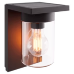 Calex Asti Solar Wall Light Black - Luminaires d'extérieur solaires élégants