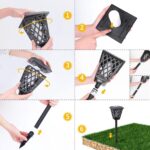 LED Solar lamp op Zonne-energie - Tuinlamp/Solar Tuinfakkels - Zwart - 2 stuks – Image 4