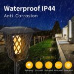 LED Solar lamp op Zonne-energie - Tuinlamp/Solar Tuinfakkels - Zwart - 2 stuks – Image 5