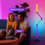 Smart Vloerlamp – RGBIC - Staande Lamp - Sfeerverlichting - 140cm hoog - Image 5