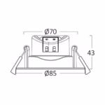 LED Inbouwspot 7W Dimbaar – CCT (3000K | 4000K | 6500K) - Image 2